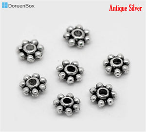 1000PCs Tiny Daisy Spacer Beads 4mm Dia.