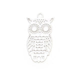 10 Copper Owl Charms 24mm x 13mm Filigree Animal Stamping Jewelry Accessory