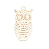10 Copper Owl Charms 24mm x 13mm Filigree Animal Stamping Jewelry Accessory