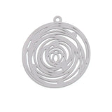 10 Colorful Round Filigree Copper Charms Pendant for DIY Jewelry Making