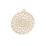 10 PCs Copper Flower of Life Filigree Pendants for DIY Jewelry Making