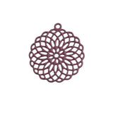 10 PCs Copper Flower of Life Filigree Pendants for DIY Jewelry Making