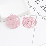 10 PCs Copper Flower of Life Filigree Pendants for DIY Jewelry Making