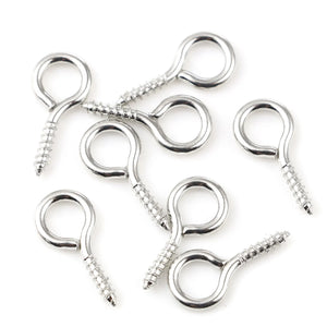 Large Screw Eyes Bails Top Drilled Findings for Jewelry, 200 PCs/Set