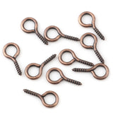 Large Screw Eyes Bails Top Drilled Findings for Jewelry, 200 PCs/Set