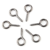 Large Screw Eyes Bails Top Drilled Findings for Jewelry, 200 PCs/Set