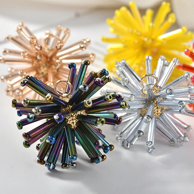Crystal Firework Ball Pendant for DIY Jewelry Making