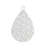 20pcs Silver Copper Filigree Drop Dot Charms 23mm