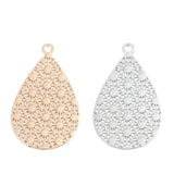 20pcs Silver Copper Filigree Drop Dot Charms 23mm