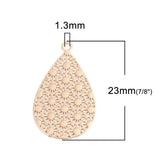 20pcs Silver Copper Filigree Drop Dot Charms 23mm