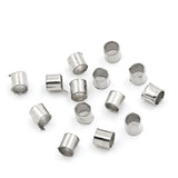 2mm Iron Alloy Crimp Beads Round Silver DIY Making Bracelets Charms Jewelry