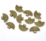 30 PCs Antique Bronze Glue on Bail Charm Pendants DIY Jewelry Making