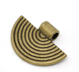 30 PCs Antique Bronze Glue on Bail Charm Pendants DIY Jewelry Making