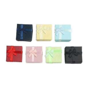 6PCs Jewelry Boxes Candy Ribbon Bowknot for Gift Necklace Earring Box