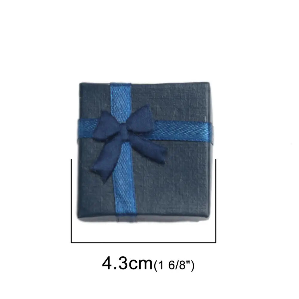 6PCs Jewelry Boxes Candy Ribbon Bowknot for Gift Necklace Earring Box