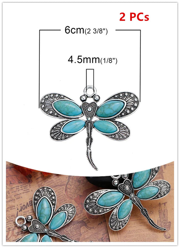 Alloy Pendants For Necklace Dragonfly Cactus Sea Turtle DIY Jewelry