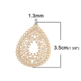 Copper Filigree Ethnic Charms 10 PCs