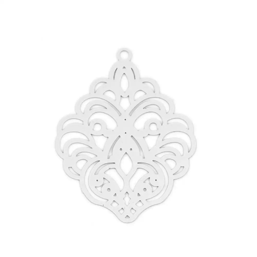 Vintage Bohemian Copper Filigree Flower Charms for DIY Jewelry Making