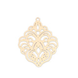 Vintage Bohemian Copper Filigree Flower Charms for DIY Jewelry Making