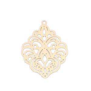 Vintage Bohemian Copper Filigree Flower Charms for DIY Jewelry Making