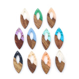Resin & Wood Effect Pendant Charms for DIY Jewelry Making, 3PCs