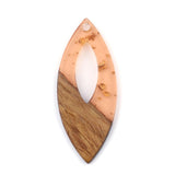 Resin & Wood Effect Pendant Charms for DIY Jewelry Making, 3PCs