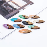 Resin & Wood Effect Pendant Charms for DIY Jewelry Making, 3PCs