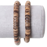 Coconut Shell Spacer Beads Cylinder Light Coffee 8mm 3 Strands