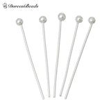 Copper Ball Head Pins Silver 20mm 0.5mm 24G 1000PCs