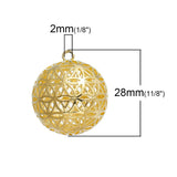 Copper Flower Of Life Pendant for DIY Jewelry, 1Piece