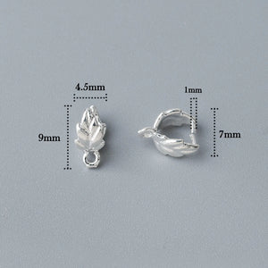 Copper Pendant Pinch Bails Silver Plated DIY Earrings Necklace