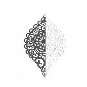 Copper Hollow Oval Heart Filigree Stamping Pendants