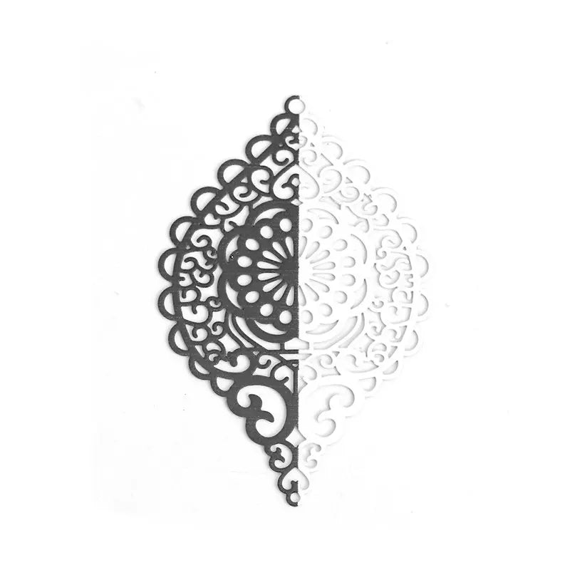 Copper Hollow Oval Heart Filigree Stamping Pendants