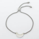 316 Stainless Steel Adjustable Slider Bolo Bracelet Silver Heart Grid