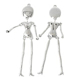 Toy Doll Making Necklace Pendants Human Silver Metal Charms Jewelry