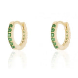 Hoop Earrings Circle Ring Rhinestone 10mm Dia, 1 Pair