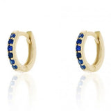 Hoop Earrings Circle Ring Rhinestone 10mm Dia, 1 Pair