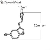 Metal Molecule Chemistry Serotonin Silver Pendants