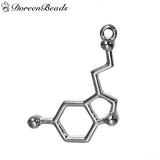 Metal Molecule Chemistry Serotonin Silver Pendants