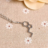 Metal Molecule Chemistry Serotonin Silver Pendants