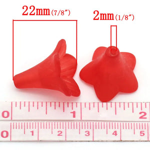 Acrylic Bubblegum Beads Lucite Lily Flower Spacer DIY Earring