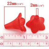 Acrylic Bubblegum Beads Lucite Lily Flower Spacer DIY Earring