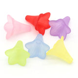 Acrylic Bubblegum Beads Lucite Lily Flower Spacer DIY Earring