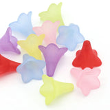 Acrylic Bubblegum Beads Lucite Lily Flower Spacer DIY Earring