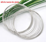 Silver Beading Wire for Bracelet DIY Jewelry 65-70mm Dia.