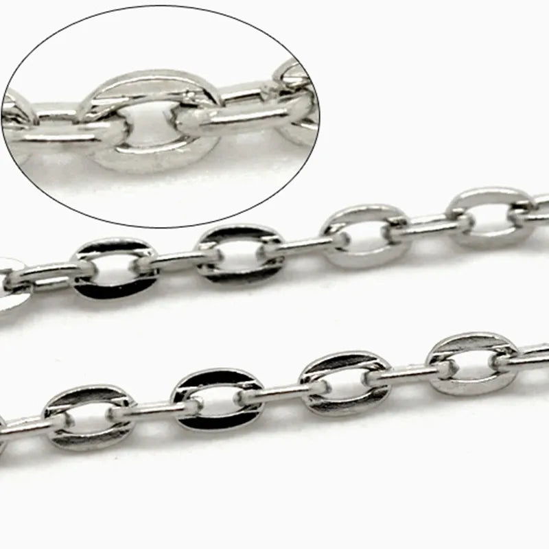 Iron Alloy Chain Extension Silver DIY Making Necklace Jewelry 10 M