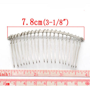 Iron Based Alloy Hair Clips Silver Women DIY Hair Jewelry 10 PCs