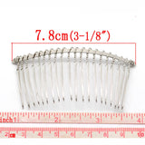 Iron Based Alloy Hair Clips Silver Women DIY Hair Jewelry 10 PCs