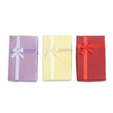 Paper Jewelry Gift Boxes Rectangle Bowknot Pattern Ring Box Earrings Box