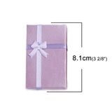 Paper Jewelry Gift Boxes Rectangle Bowknot Pattern Ring Box Earrings Box